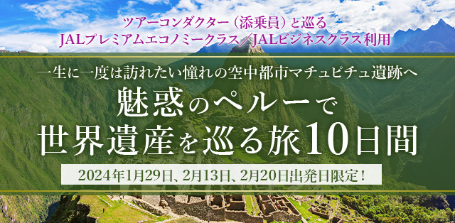 ツアーコンダクター（添乗員）と巡る 南米ペルー周遊10日間 - JAL海外